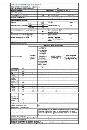 Congélateur armoire Haier H2F-320WF Haier