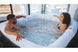 Spa gonflable Ospazia carré 4 personnes 155x155 cm Noir Filtre et bâche inclus Ospazia