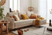 Canapé d'angle Lisa Design Charlie  réversible convertible avec coffre en velours côtelé 4 places  Beige Lisa Design