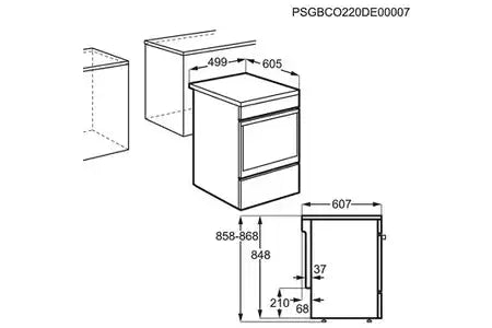 Cuisinière vitrocéramique Electrolux LKR564200X Electrolux