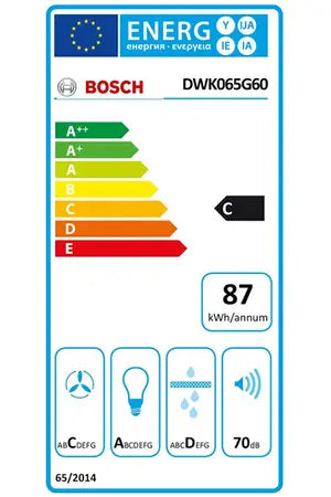 Hotte décorative murale Bosch DWK065G60 Bosch