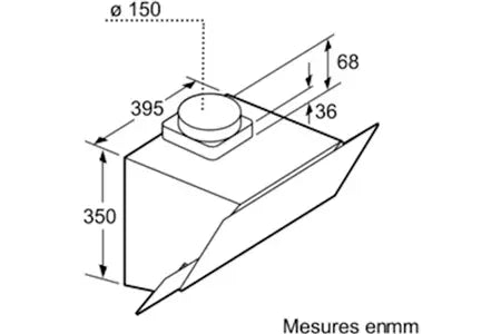 Hotte décorative murale Bosch DWK065G60 Bosch