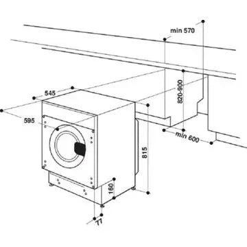 Lave linge séchant hublot  encastrable 							WHIRLPOOL				BIWDWG961485FR GUERIN ELECTROMENAGER