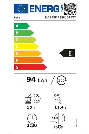 Lave-vaisselle Beko BLVI73F - encastrable 60cm Beko