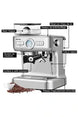 Machine à café automatique  Encastrable Giantex Avec Broyeur à Grains Giantex