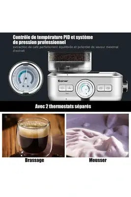 Machine à café automatique  Encastrable Giantex Avec Broyeur à Grains Giantex