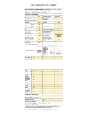 Réfrigérateur 1 porte Thomson THLR358NFIX Thomson
