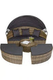 Salon De Jardin Tectake Bain De Soleil Rond Modulable Santorin - Marron Naturel Tectake